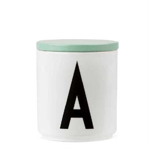 Trælåg til Design Letters bogstav krus mint