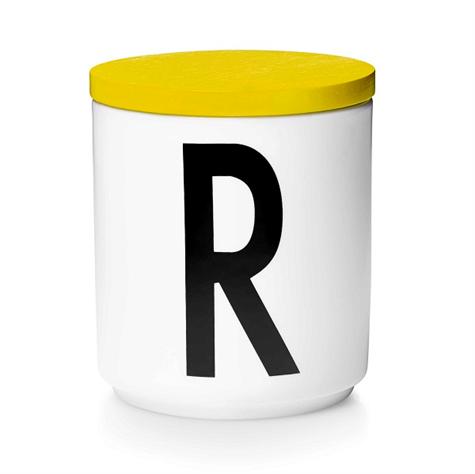 Trælåg til Design Letters bogstav krus  gul