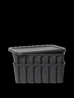 Opbevaringskasser large charcoal - Papir Pulp fra Ferm Living