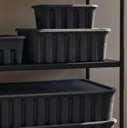 Opbevaringskasser large charcoal - Papir Pulp fra Ferm Living