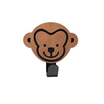 Knage Kids Hook i recycle læder - abe natur fra Lind DNA