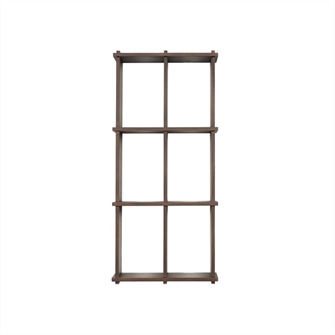 Vægreol - Grid Shelf small i mørk ask 82x37 cm fra OYOY