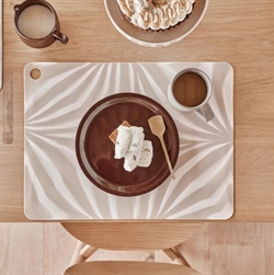 Zebura Silikone dækkeservietter clay/offwhite fra OYOY